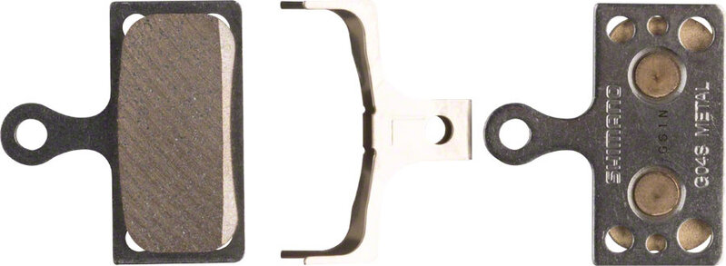 Shimano Shimano G04S-MX Disc Brake Pads and Springs - Metal Compound, Stainless Steel Back Plate, One Pair