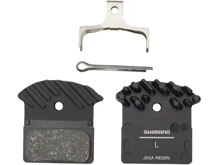 Shimano Shimano J05A-RF Disc Brake Pad and Spring - Resin Compound, Finned Aluminum Back Plate