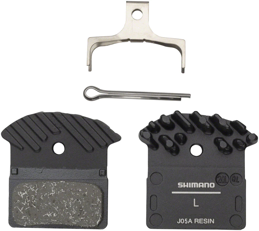 Shimano Shimano J05A-RF Disc Brake Pad and Spring - Resin Compound, Finned Aluminum Back Plate