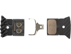Shimano Shimano L04C-MF Disc Brake Pads and Springs - Metal Compound, Finned Alloy and Stainless Steel Back Plate, One Pair
