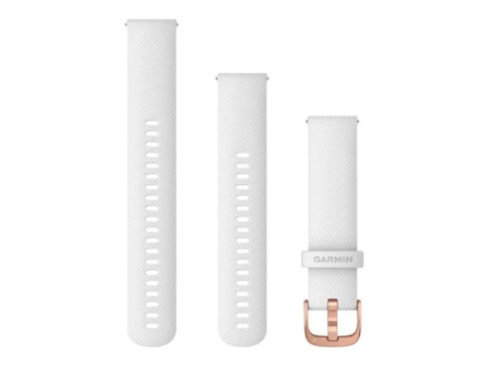Garmin Garmin Quick Release Band Ivory Silicone W/Rose Gold Hardware 20mm