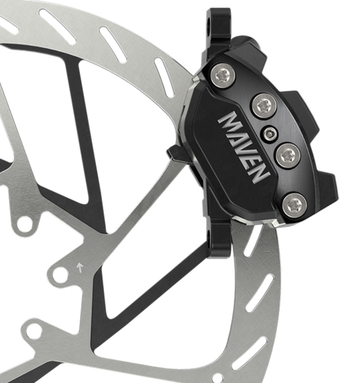 SRAM SRAM Maven Silver Disc Brake and Lever - Front, Post Mount, 4-Piston, Aluminum Lever, SS Hardware, Black, A1