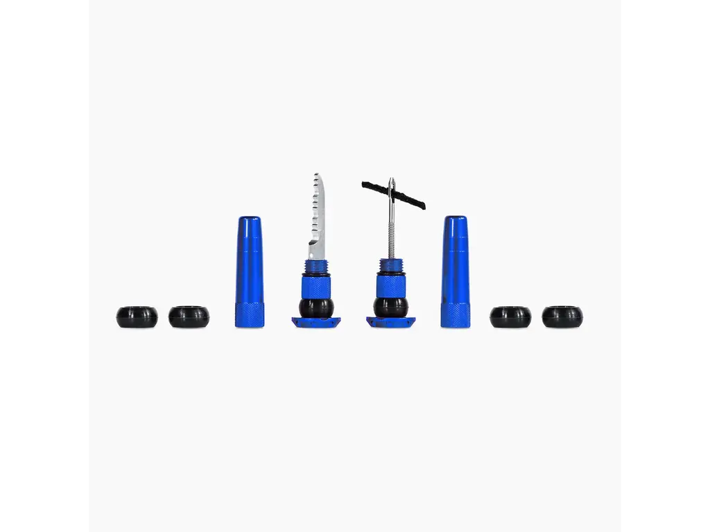 Muc-Off Muc-Off Stealth Tubeless Puncture Plugs Tire Repair Kit - Bar-End Mount, Blue, Pair