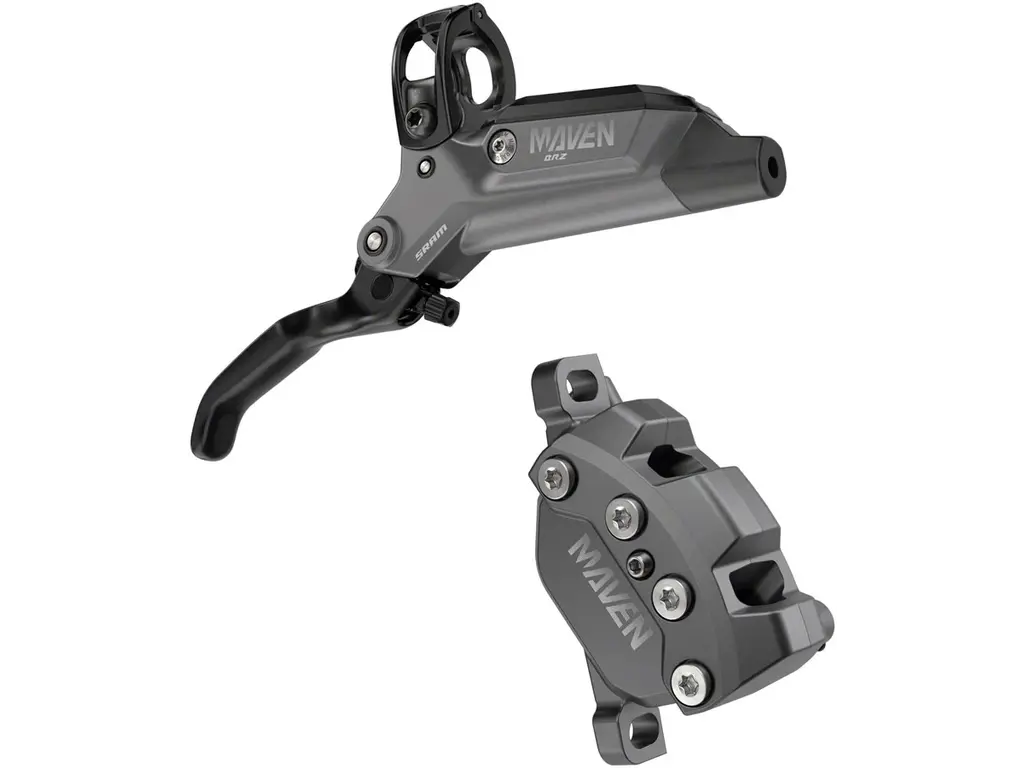 SRAM SRAM Maven Bronze Disc Brake & Lever - Rear, Post Mount, 4-Piston, Blast Dark Polar