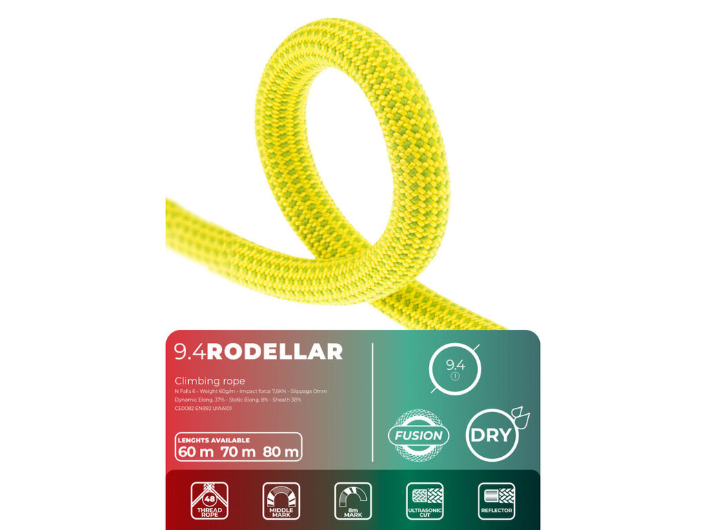FIXE FIXE 9.4 Rodellar Climbing Rope Dry Fusion