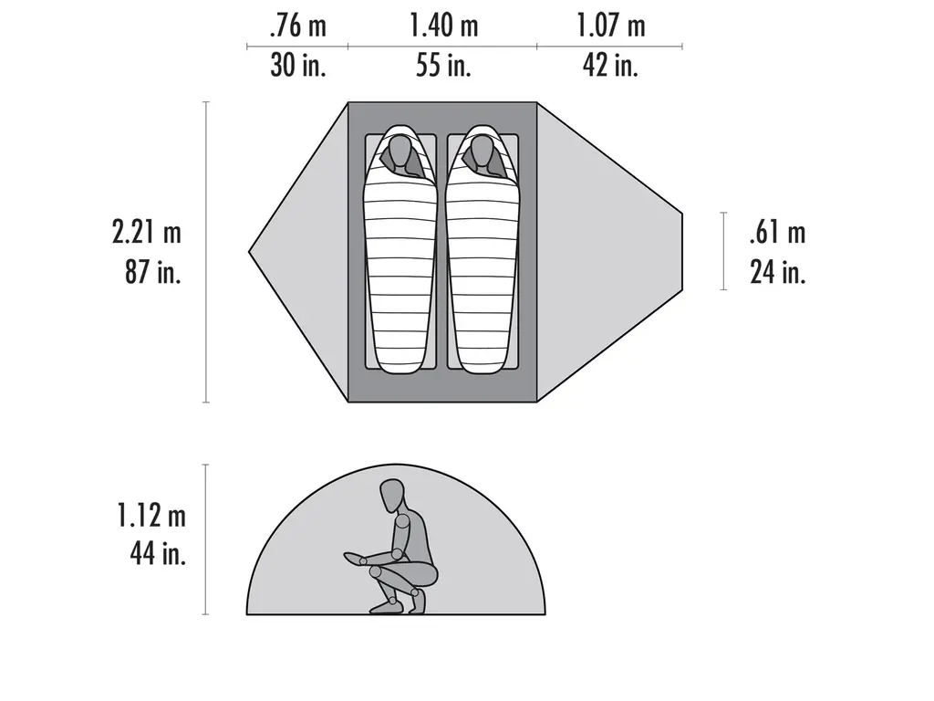 MSR MSR Remote 2  Mountaineering Tent, Two Person Orange