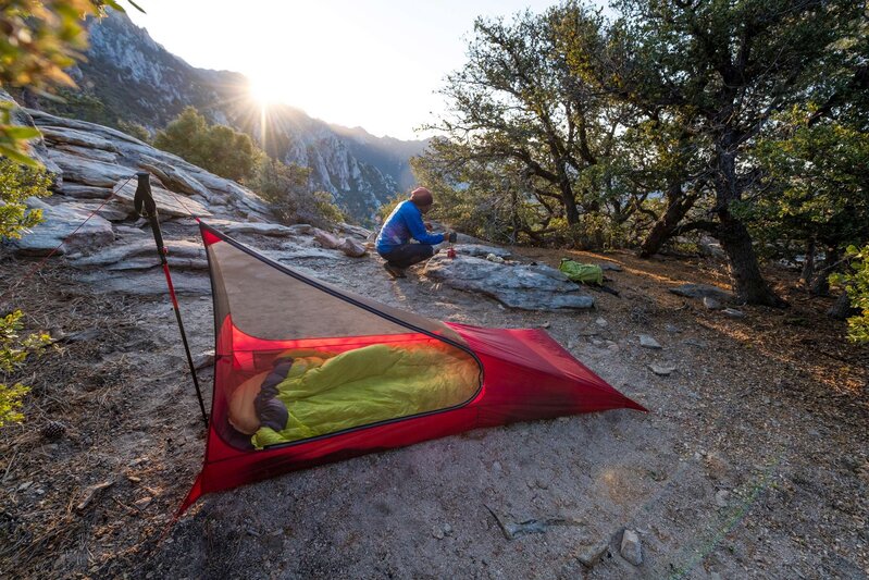 MSR MSR Thru-Hiker Mesh House 1 Trekking Pole Shelter, One Person