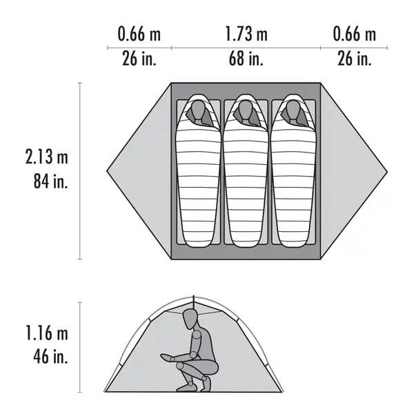 MSR MSR Hubba Hubba 3 Backpacking Tent, Three Person