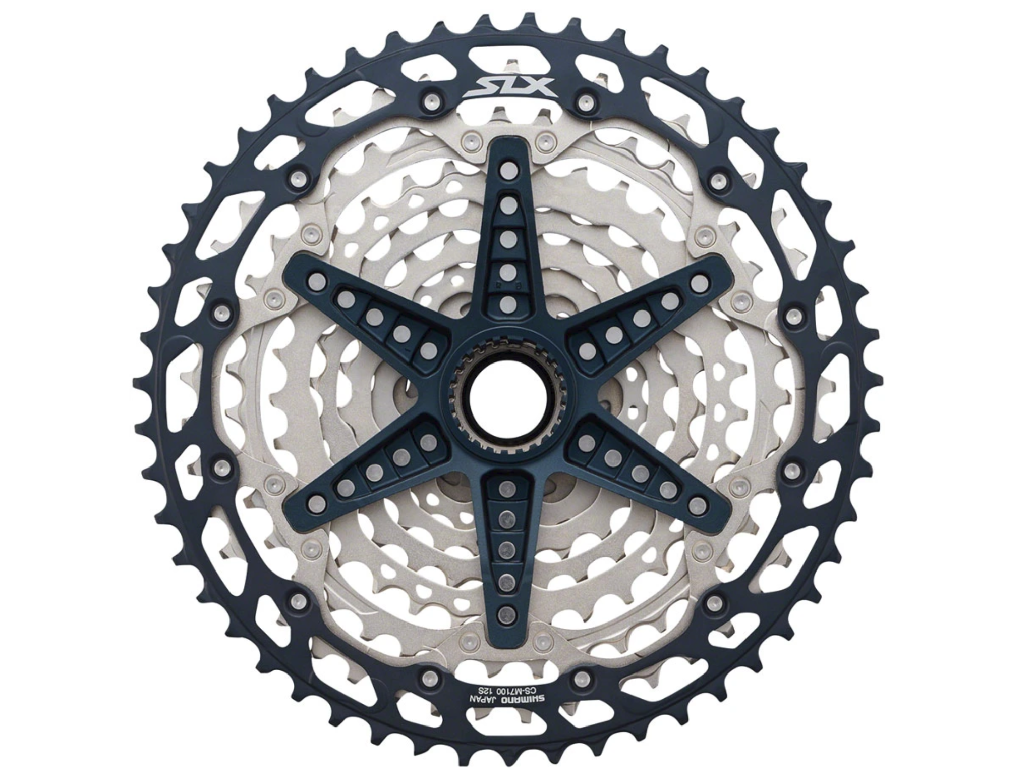 Shimano Shimano SLX CS-M7100 Cassette - 12-Speed, 10-45t, Silver/Black, Micro Spline