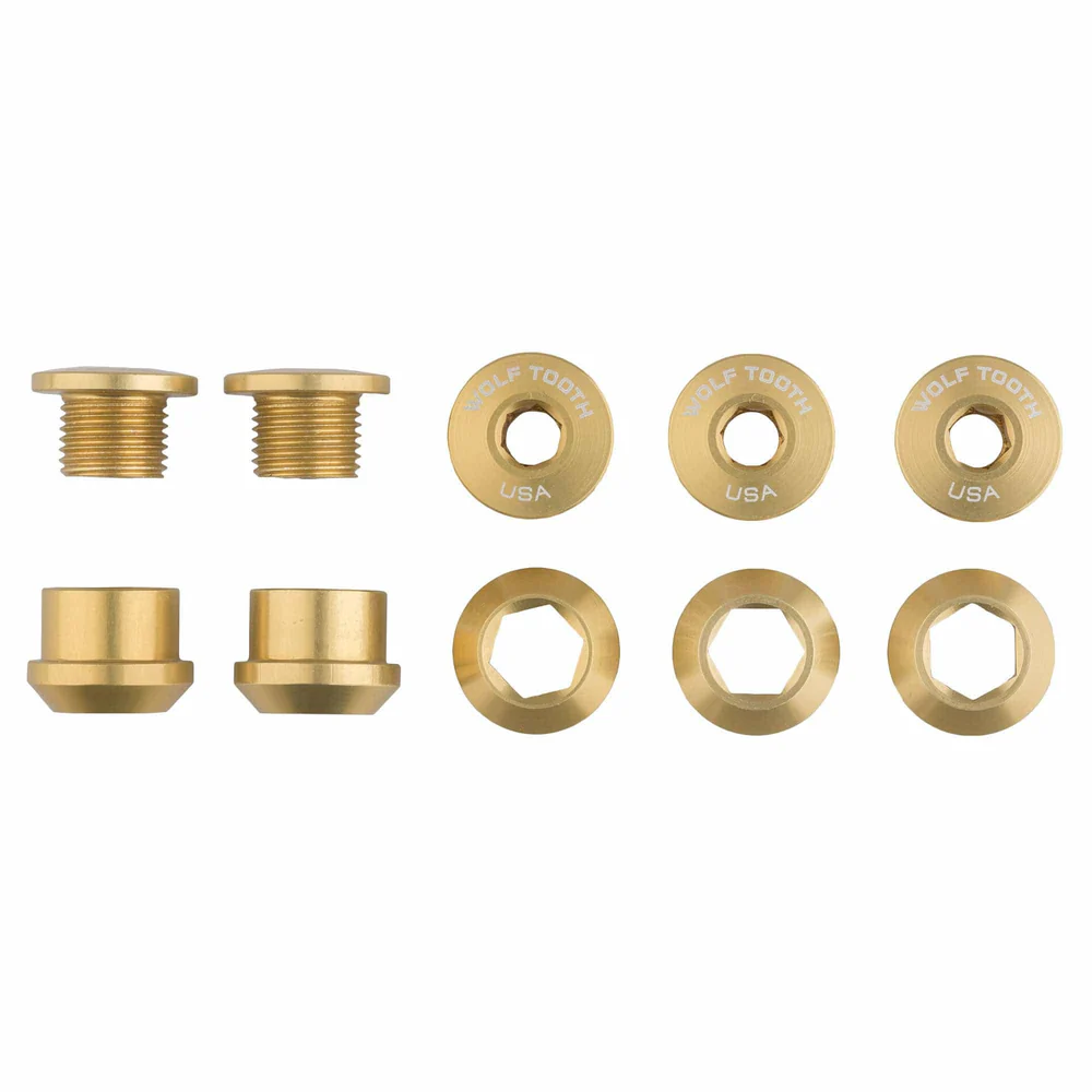 Wolf Tooth Components Wolf Tooth 1x Chainring Bolt Set of 5- 6mm Dual Hex Fittings