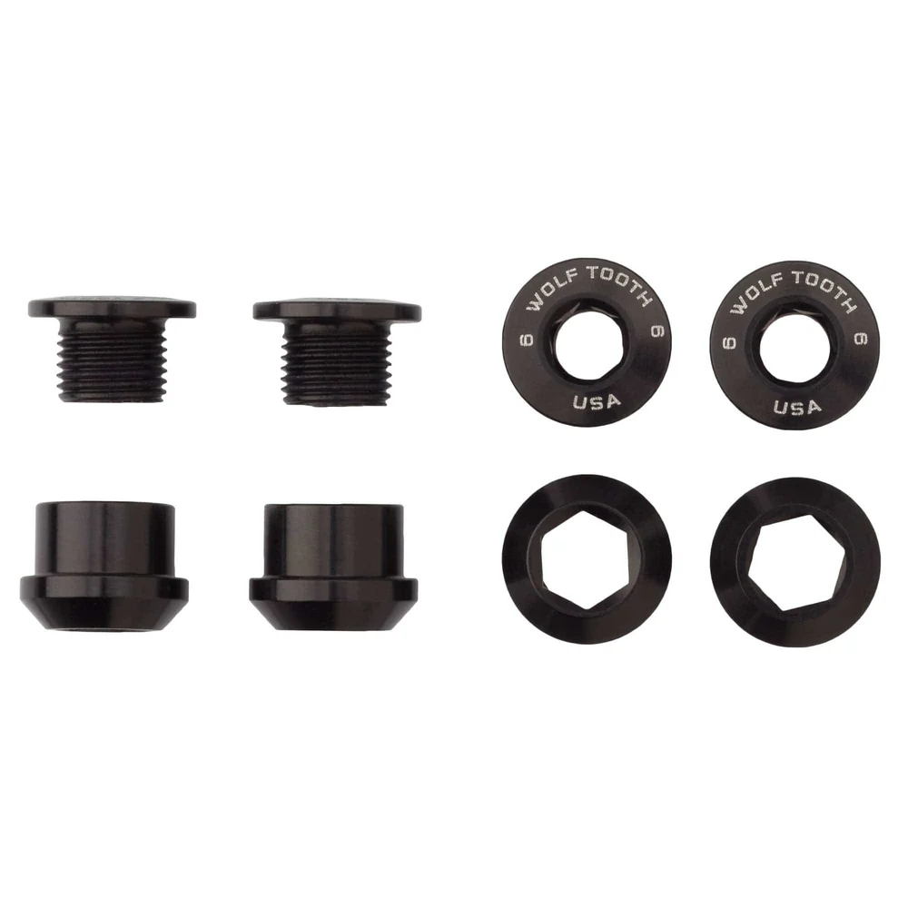 Wolf Tooth Components Wolf Tooth 1x Chainring Bolt Set of 5- 6mm Dual Hex Fittings