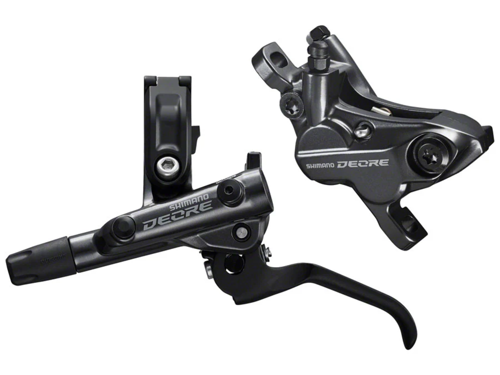 Shimano Shimano Deore BL-M6100/BR-M6120 Disc Brake and Lever, Front Hydraulic Resin Pads Gray
