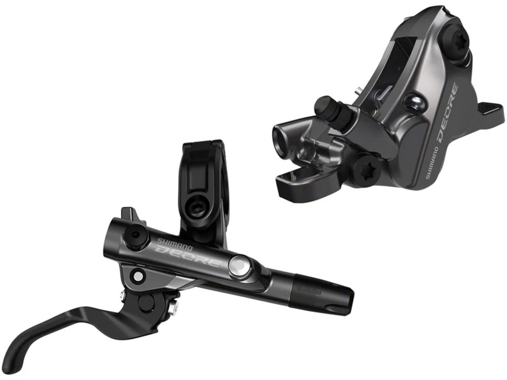 Shimano Shimano Deore BL-M6100/BR-M6120 Disc Brake & Lever, Rear Hydraulic Resin Pads Gray