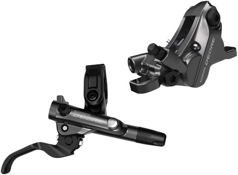 Shimano Shimano Deore BL-M6100/BR-M6120 Disc Brake & Lever, Rear Hydraulic Resin Pads Gray