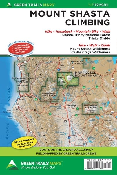 Mountaineers Books Mountaineers Books Mt. Shasta Map, CA No. 1122SXL by Green Trails Maps