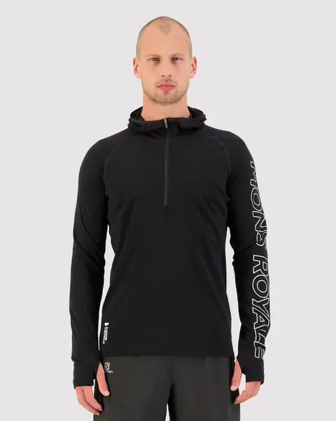 Mons Royale Mons Royale Temple Merino LS Hood 1/2 Zip