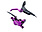 Hayes Hayes Dominion A4 Disc Brake and Lever - Front or Rear, Hydraulic, Post Mount, Purple/Black