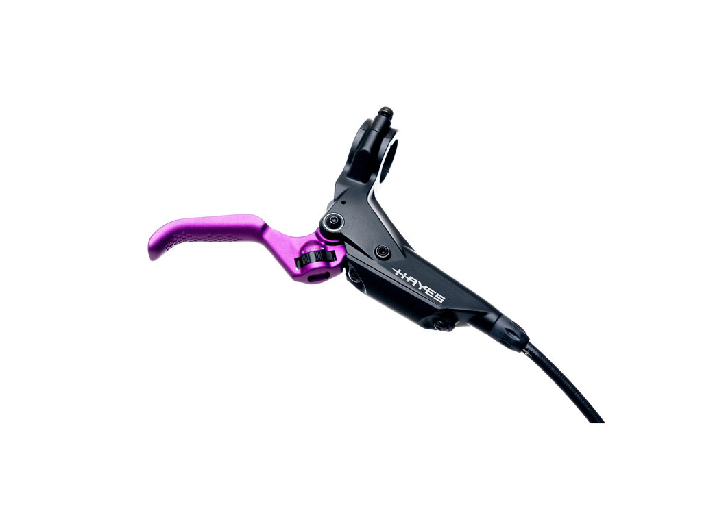 Hayes Hayes Dominion A4 Disc Brake and Lever - Front or Rear, Hydraulic, Post Mount, Purple/Black