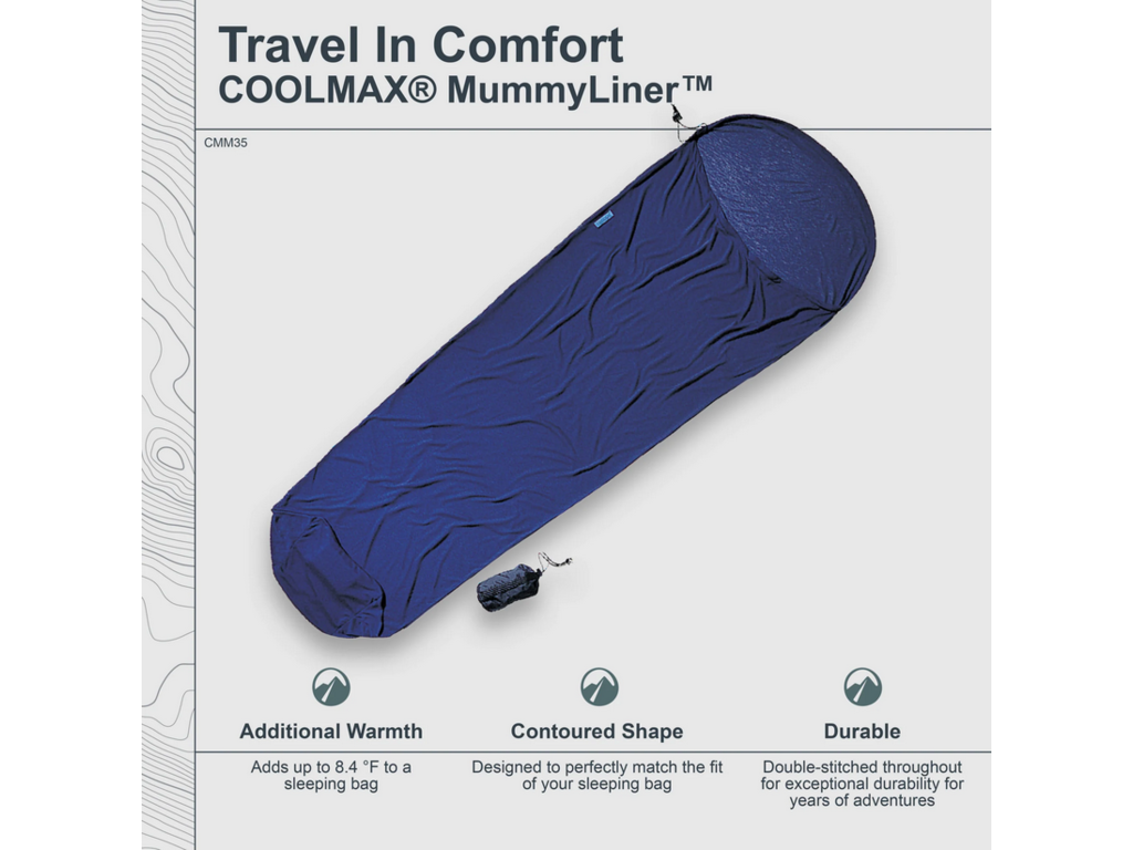 Cocoon Cocoon Mummy Liner CoolMax Blue