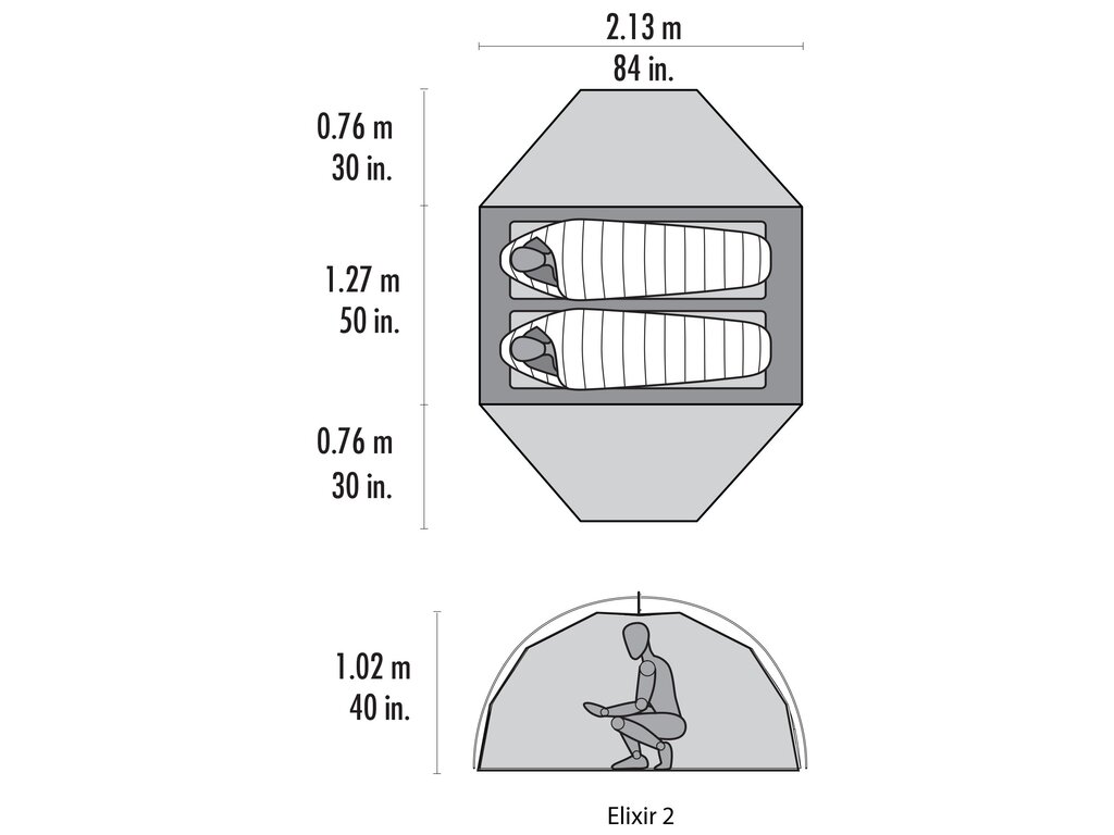 MSR MSR Elixir 2 Backpacking Tent, 2 Person