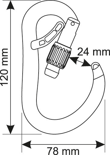 Camp USA CAMP Atom Belay Lock Carabiner