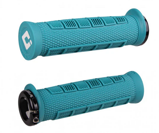 ODI ODI Elite Pro V2.1 Grips - Turquoise/Black, Lock-On