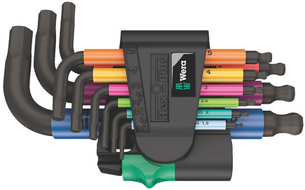 Wera Wera 950/9 Hex-Plus Multicolour 2 L-key set, metric, BlackLaser