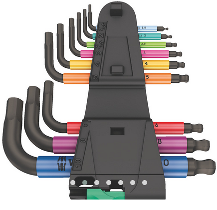 Wera Wera 950/9 Hex-Plus Multicolour 2 L-key set, metric, BlackLaser