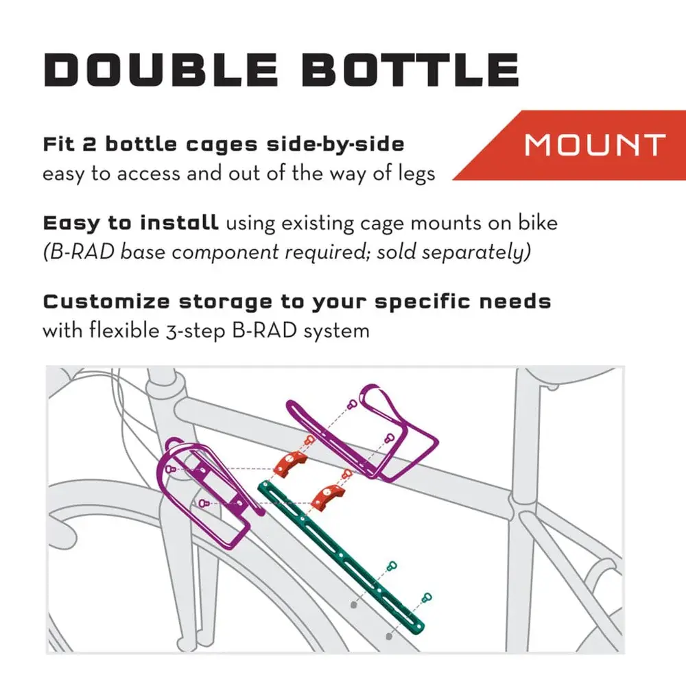 Wolf Tooth Wolf Tooth B-RAD Double Bottle Cage Adaptor