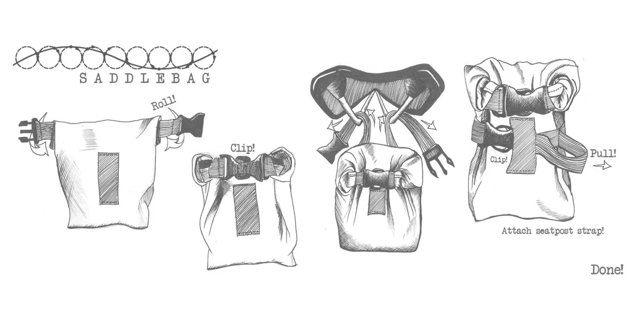 Outer Shell Outer Shell Rolltop Saddlebag