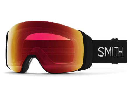 Smith Optics Smith 4D Mag Low Bridge Fit Snow Goggles Black | ChromaPop Photochromatic Red Mirror