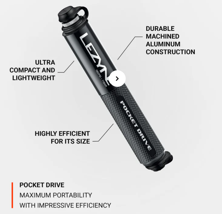 Lezyne Lezyne Pocket Drive Frame Pump: Black