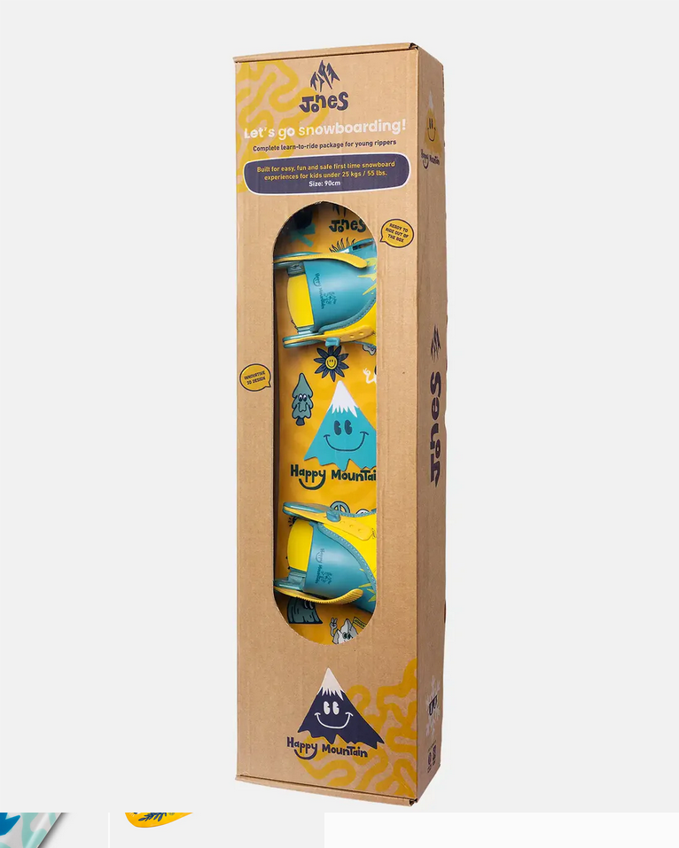 Jones Jones Kid's Happy Mountain Snowboard Package 90