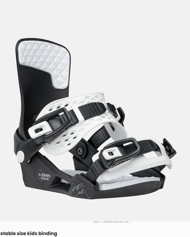 Jones Jones Kid's Eclipse Snowboard Bindings Blizzard Black Small