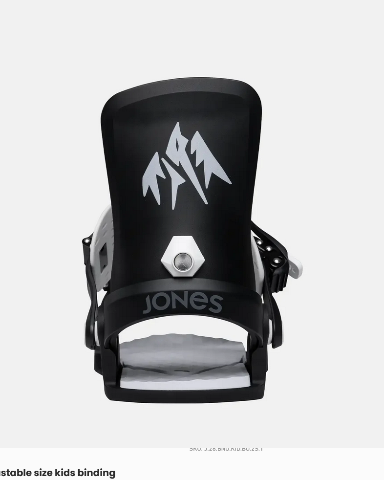 Jones Jones Kid's Eclipse Snowboard Bindings Blizzard Black Small
