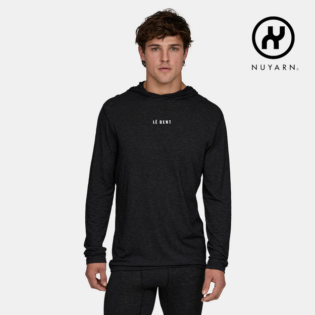 Le Bent Le Bent Mens Featherweight Hooded LS Crew