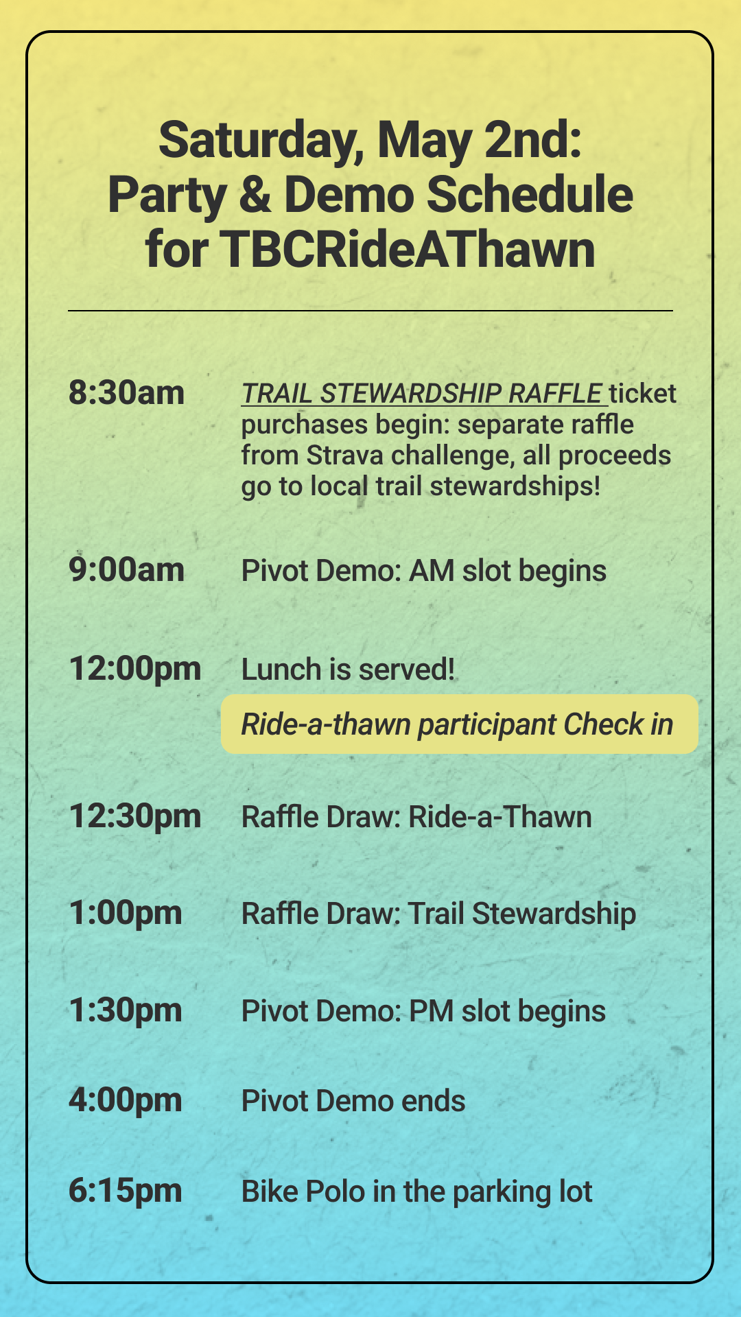Trail Stweardship Raffle Ticket - $20/5