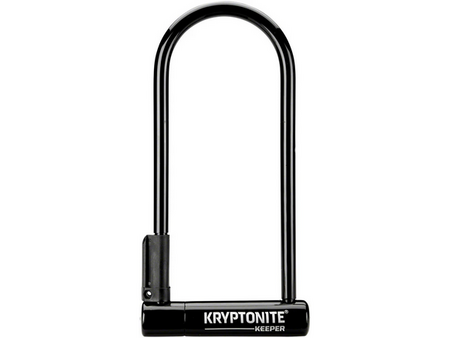 Kryptonite Kryptonite Keeper U-Lock - 4 x 10", Keyed, Black, Includes bracket