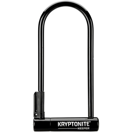 Kryptonite Kryptonite Keeper U-Lock - 4 x 10", Keyed, Black, Includes bracket
