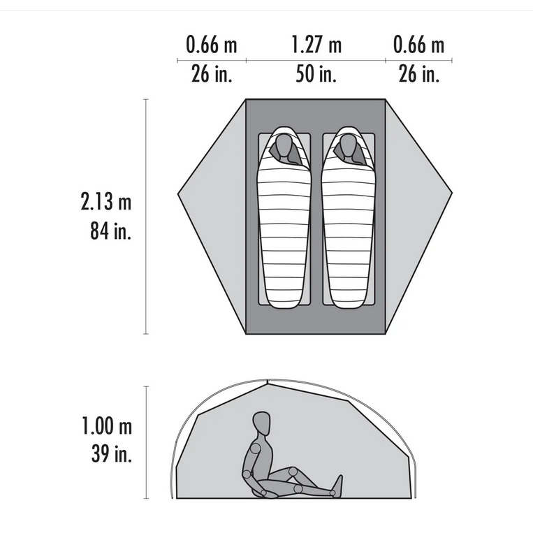 MSR MSR FreeLite UL Backpacking Tent Sahara 2-Person