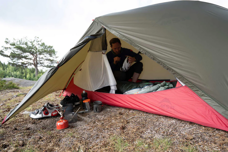 MSR MSR Hubba Hubba Bikepacking Tent Green 2-Person