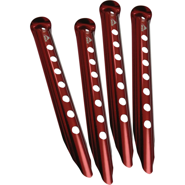 MSR MSR Blizzard Tent Stakes, 4 Stakes, Red