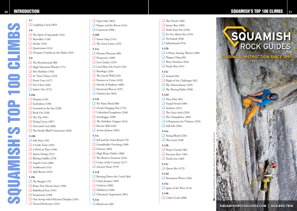 Quickdraw Publications Squamish Select: 5th Edition by Marc Boudon
