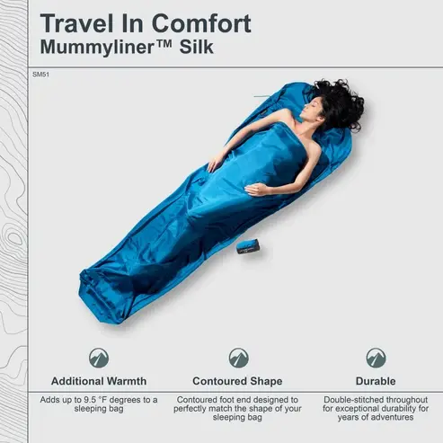 COCOON COCOON MummyLiner Silk Sleeping Bag Liner