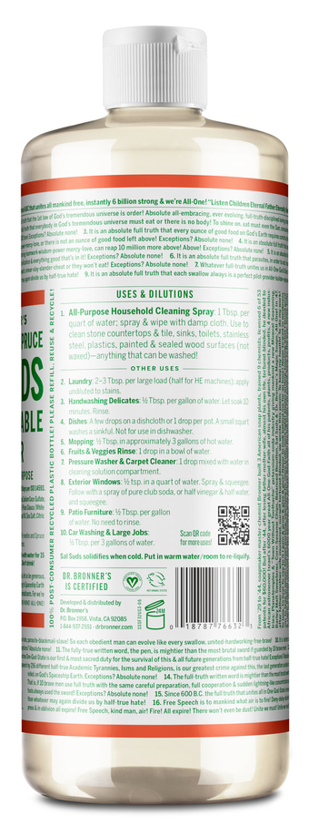 Dr Bronners Dr Bronner's Sal Suds Liquid Cleaner 16oz