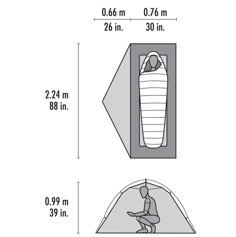 MSR MSR Elixir 1 Backpacking Tent Green