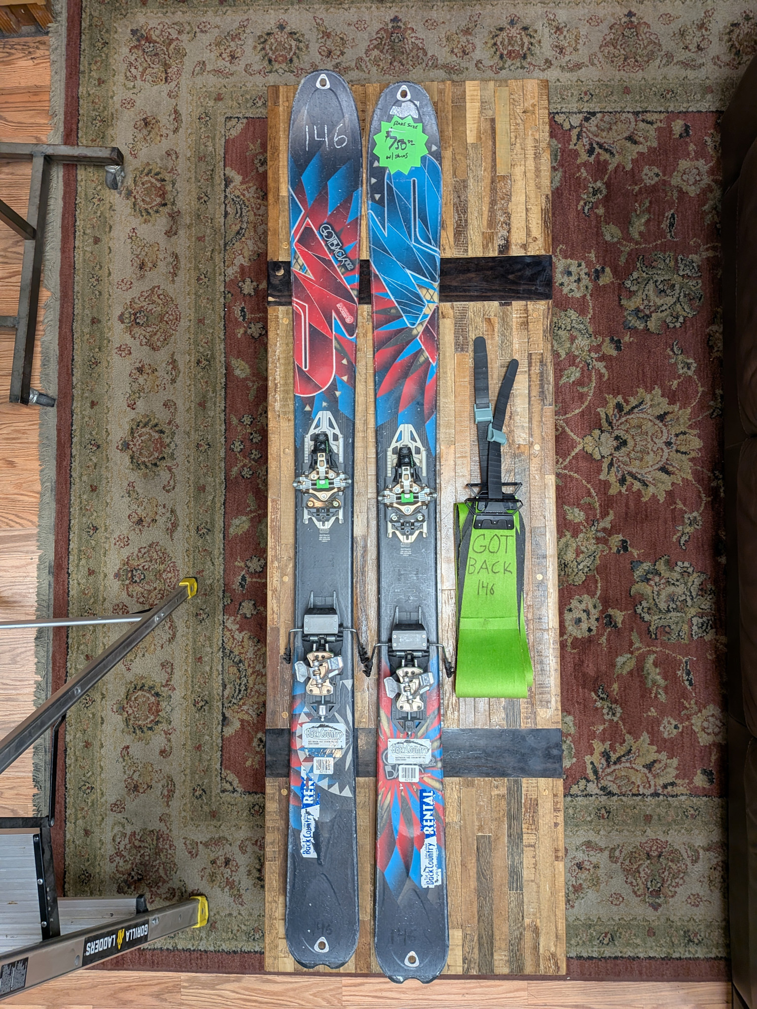 K2 USED K2 Gotback 102 146cm Dynafit Rotation BD Glidelite Skins