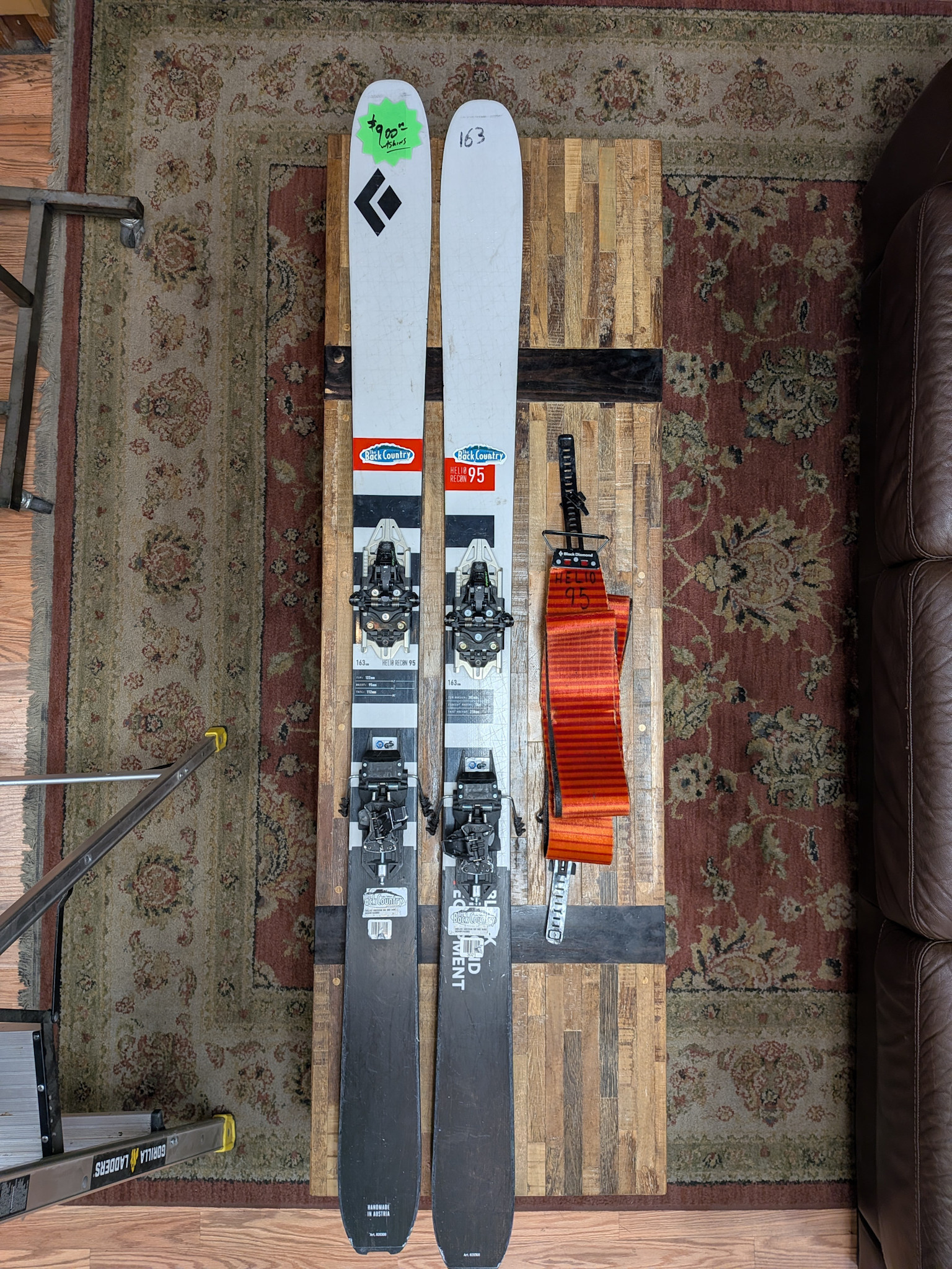 Black Diamond USED Black Diamond Helio Recon 95 163cm Dynafit Rotation BD Ascension Skins