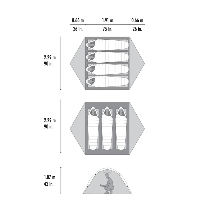 MSR MSR Hubba Hubba LT Tent Sandstone 3P