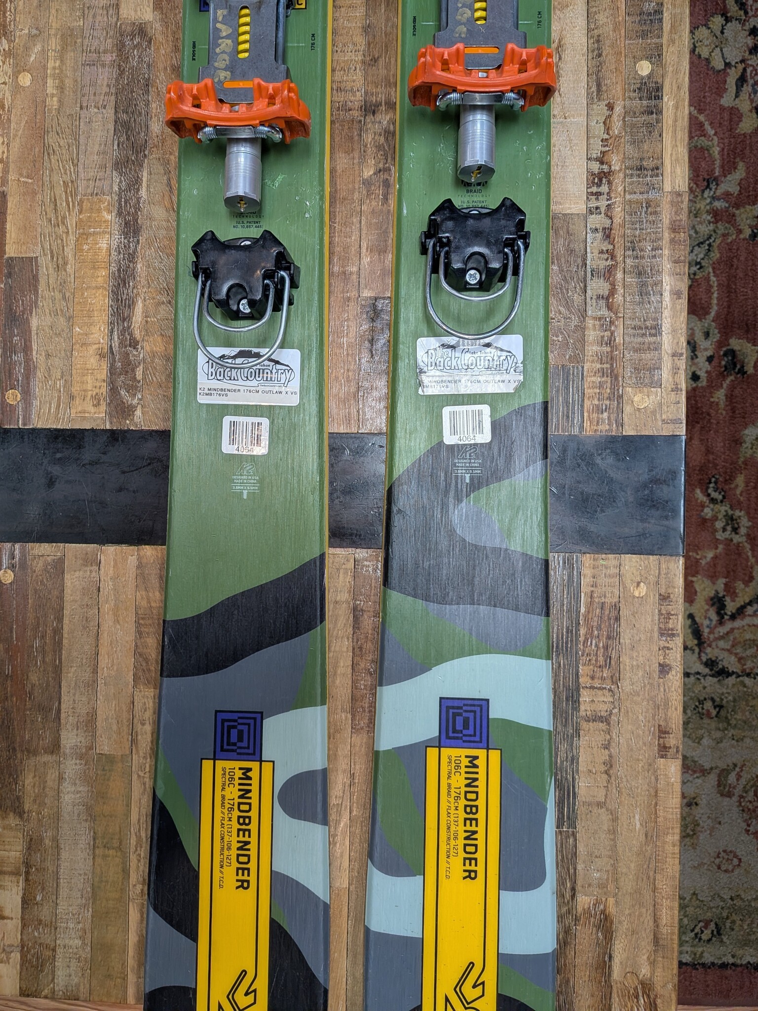 Blizzard USED K2 Mindbender 106C 176CM 22Designs Outlaw X No Skins